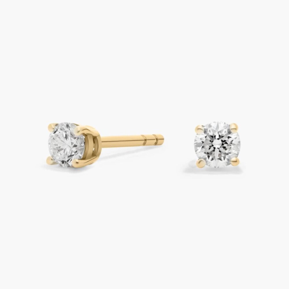 Blue Nile Natural Diamond Stud Earrings in 14k Yellow Gold (1/3 ct. tw.)